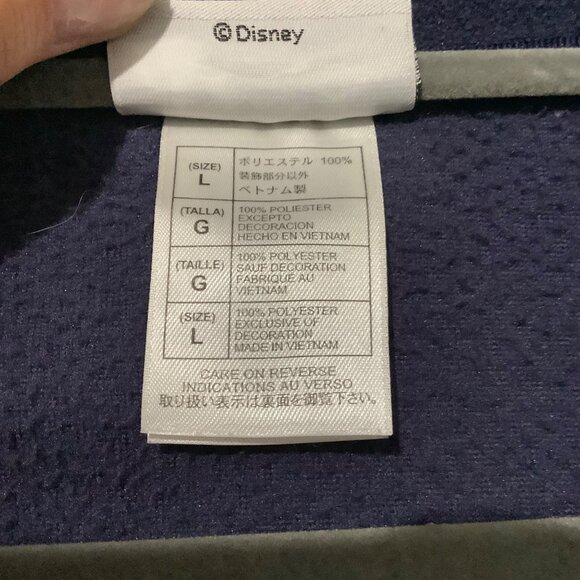 Disney Parks Authentic Women Large Fleece Vest Minnie Mouse Embroidery Navy Blue - Picture 4 of 8